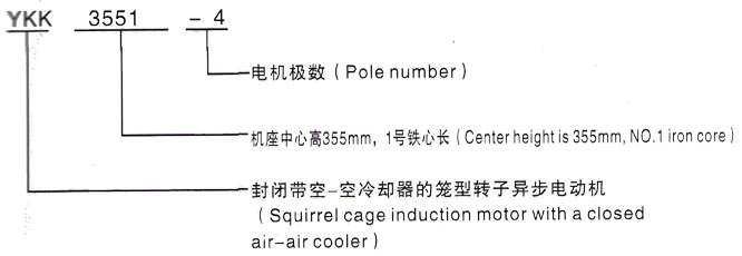 YKK系列(H355-1000)高压凤泉三相异步电机西安泰富西玛电机型号说明